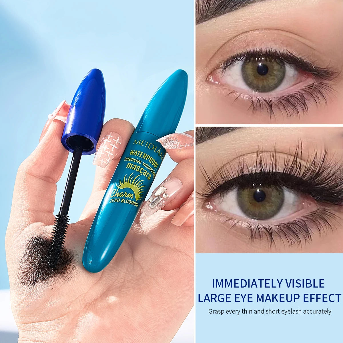 Meidian Waterproof Mascara Long Lasting Volumizing Eye Makeup - 5