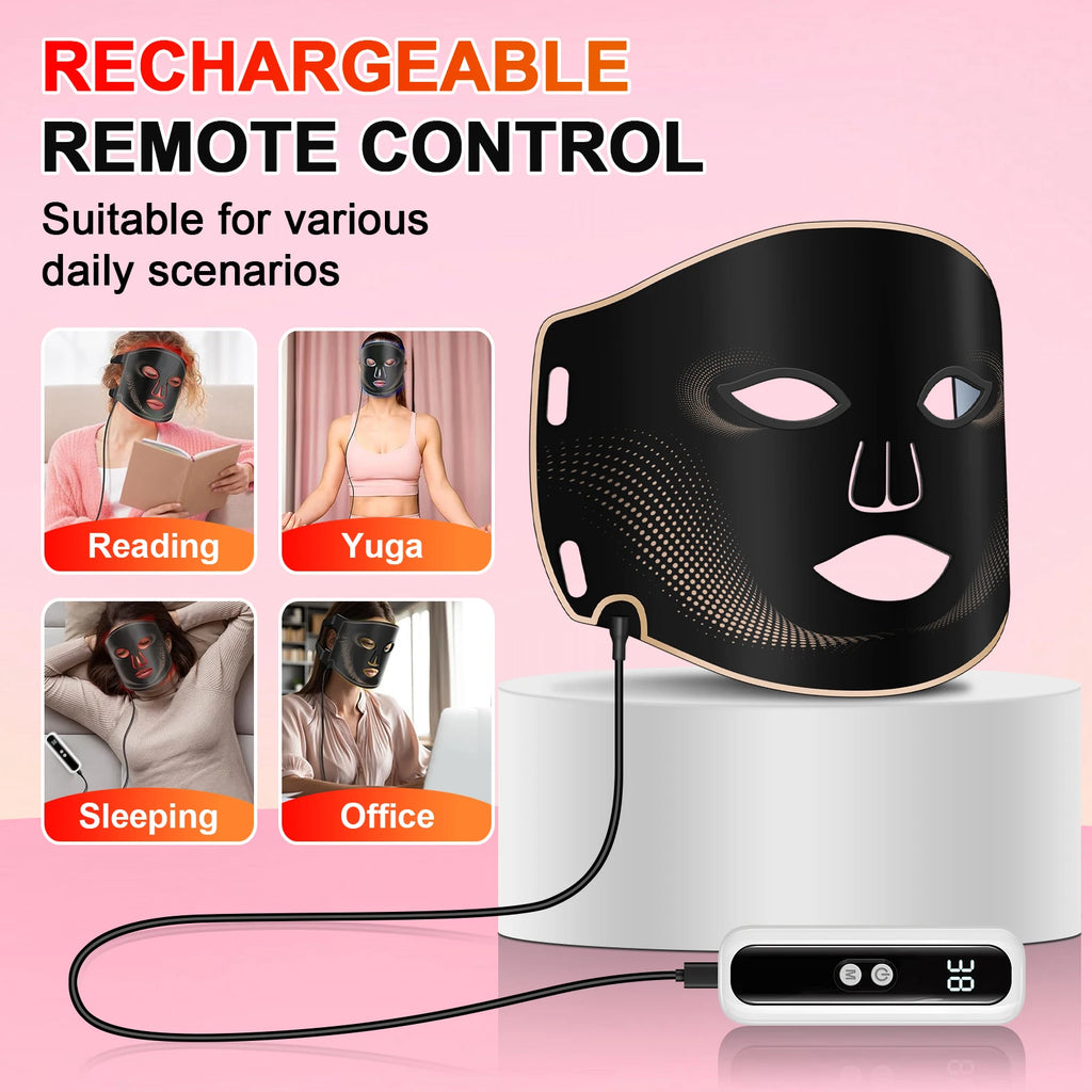 7-Color LED Silicone Facial Mask for Skin Rejuvenation
