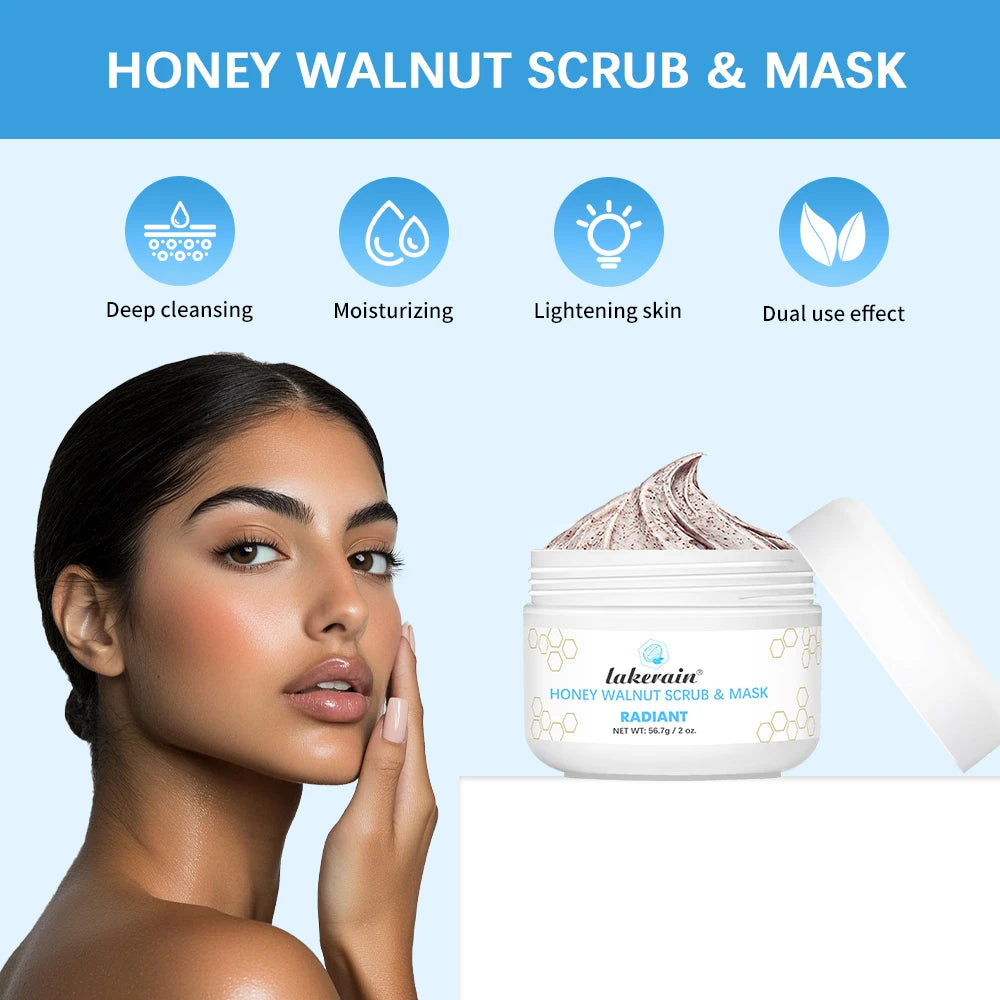 Honey Walnut Exfoliating Facial Scrub and Mask