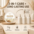 Rice Water Shampoo Bar 2-in-1 Cleansing and Conditioning Hair Soap