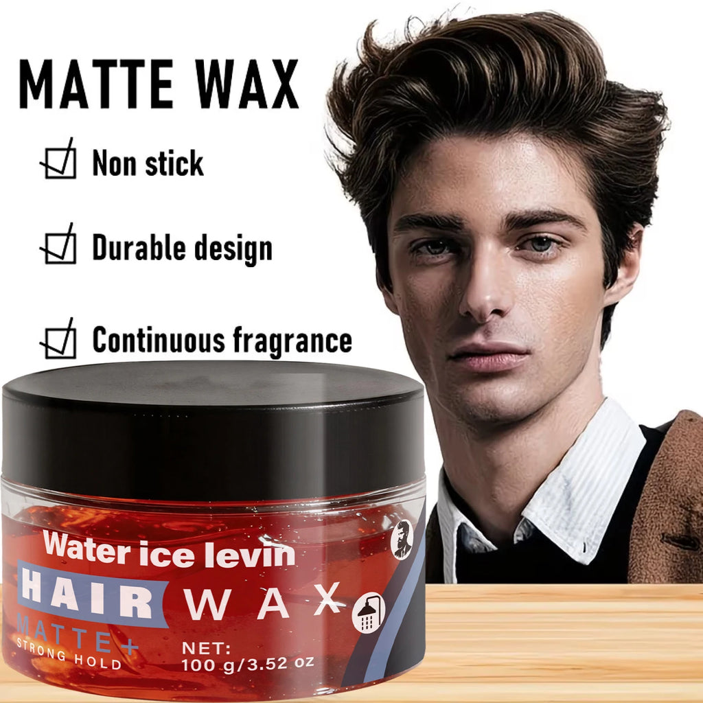 Matte Hair Wax Strong Hold Pomade Keratin and Biotin Styling Paste
