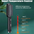 Professional Hair Straightener Brush Ceramic Fast Heating Styling Comb
