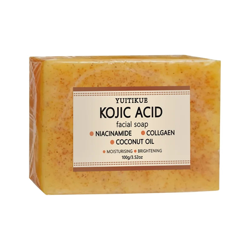 YUITIKUE Kojic Acid Facial Soap Brightening Cleansing Bar with Collagen - 7