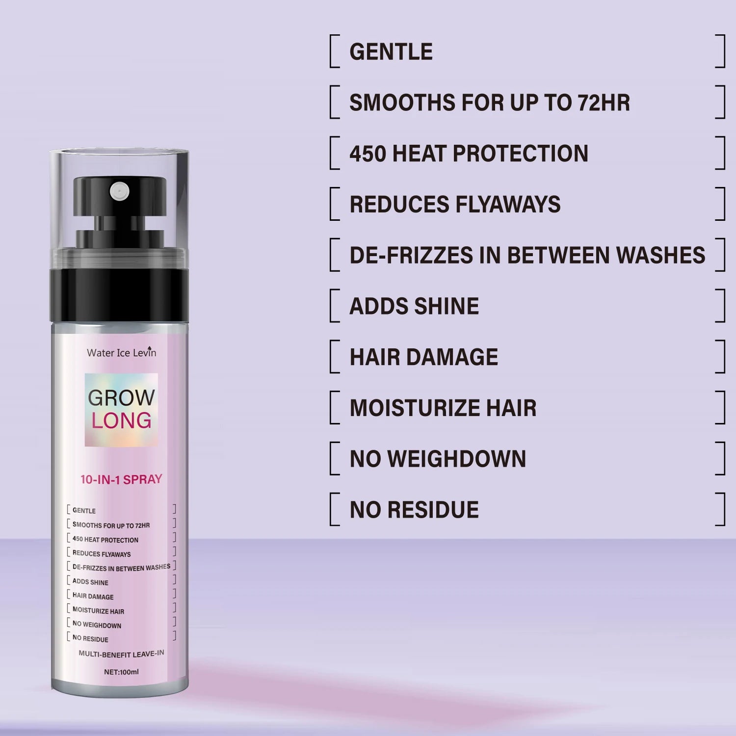 100ml 10-in-1 Leave-In Hair Conditioner Spray with Green Tea - 6