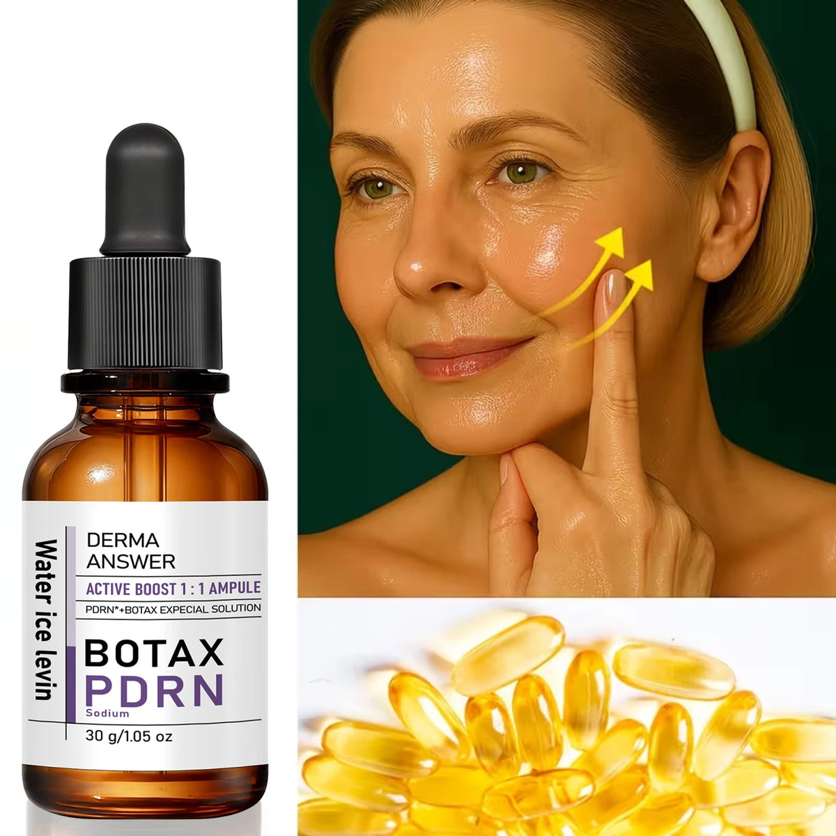 Water Ice Levin PDRN Botax Face Serum Moisturizing Brightening Oil