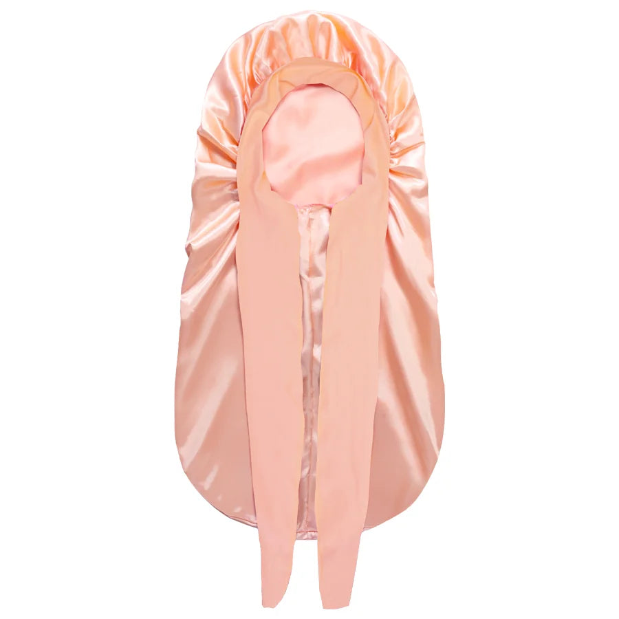 Extra Large Silk Satin Sleep Bonnet with Elastic Hair Band - 15