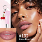 Hydrating Lip Gloss with Keychain for On-the-Go Shine