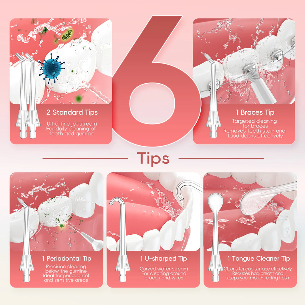 Portable Rechargeable Oral Irrigator Water Flosser for Teeth