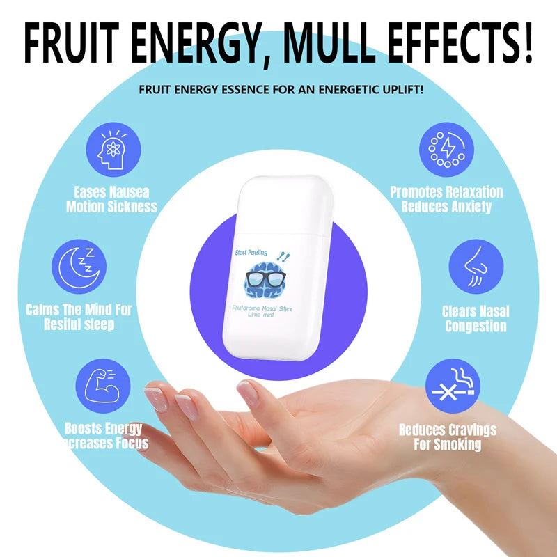 Refreshing Fruit Scent Nasal Energy Stick for Alertness - 5