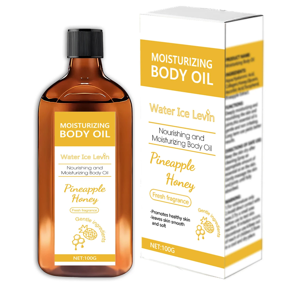 Pineapple Honey Moisturizing Body Oil Hydrating Skincare Treatment