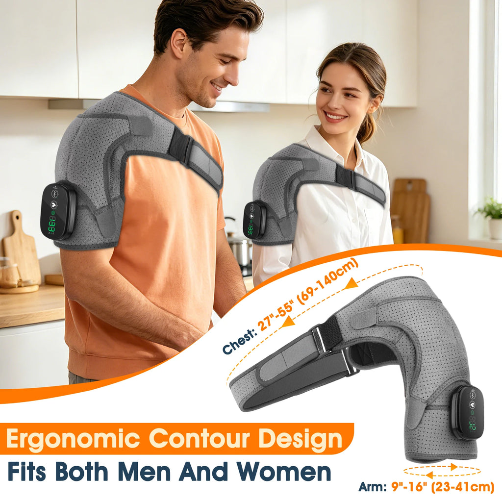 Cordless Heated Shoulder Massager with Vibration