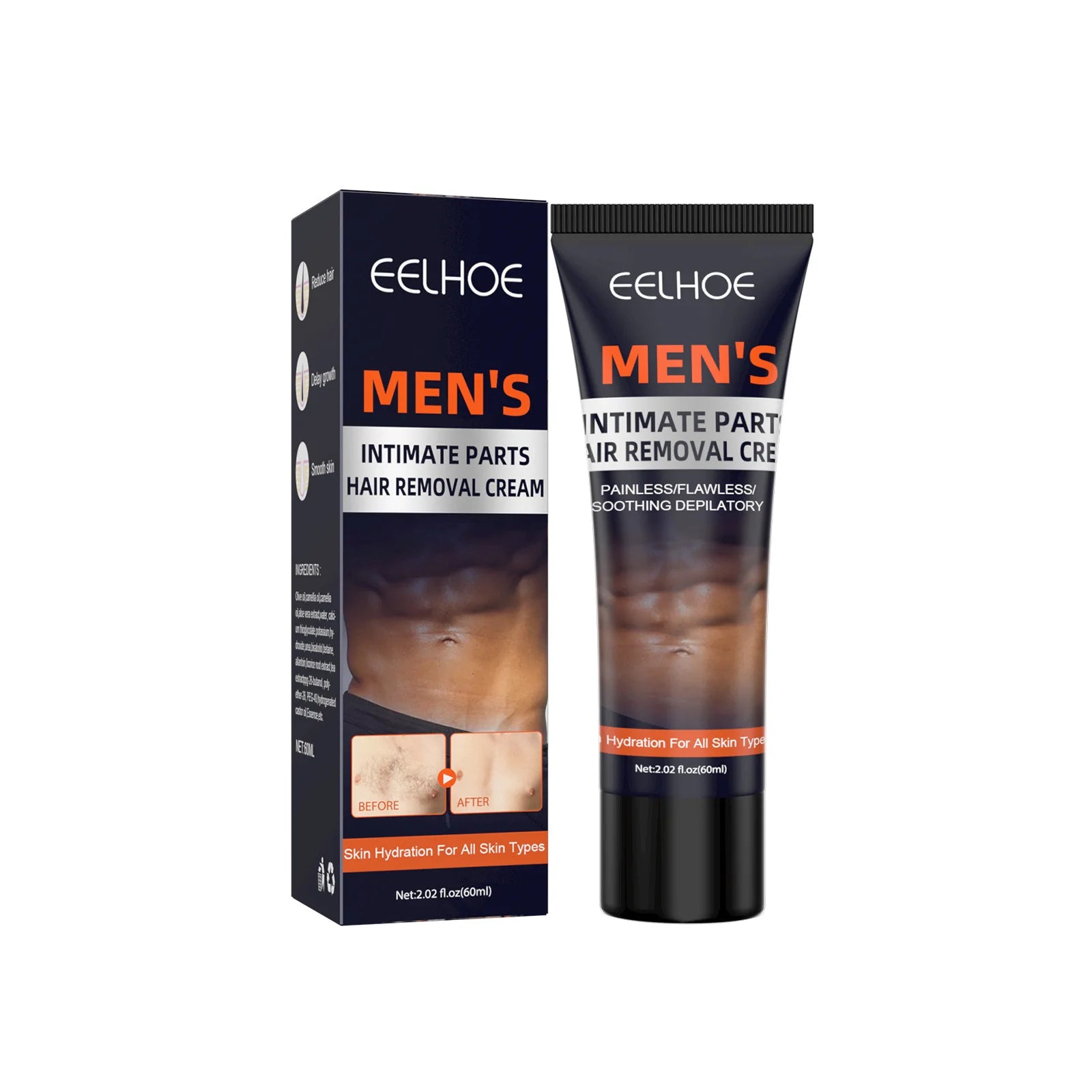 Sadoer Mens Hair Removal Cream Smooth Body Depilatory Cream 150ml - 17