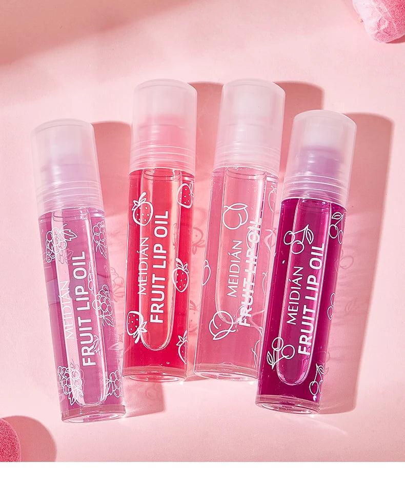 4 Piece Fruit Lip Oil Set Moisturizing Gloss for Dry Lips - 22