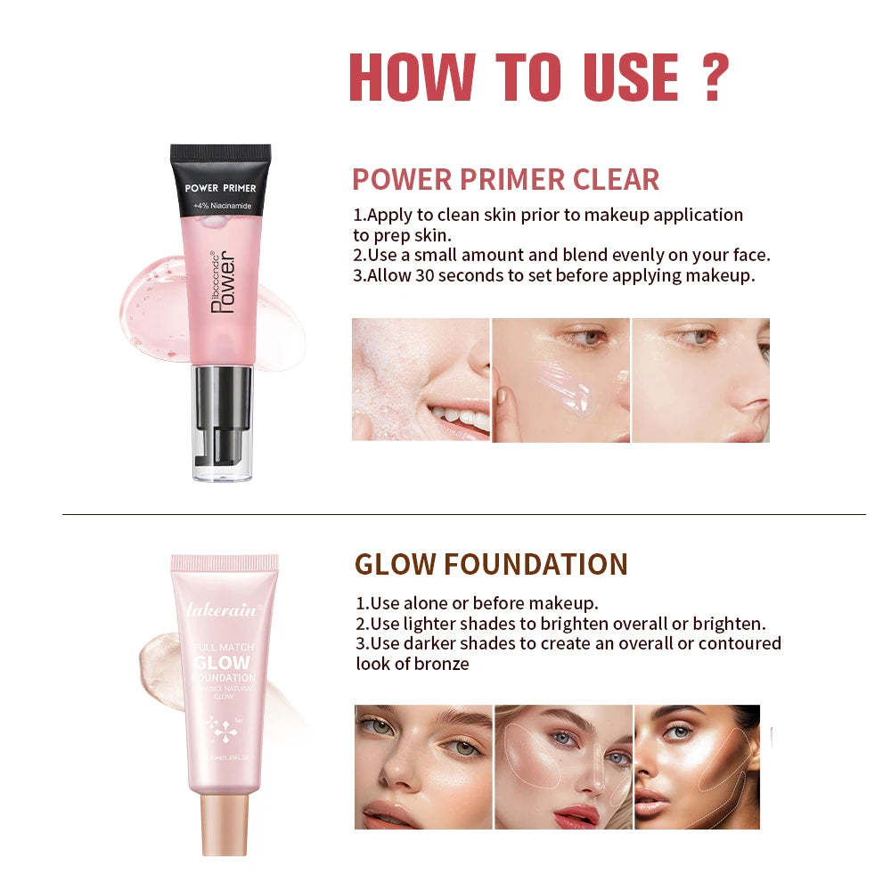 Hydrating Makeup Primer and Glow Foundation Set