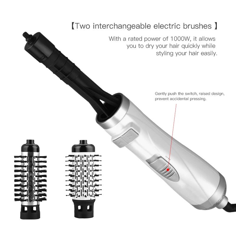 3-in-1 Rotating Hair Dryer Brush Volumizer and Hot Air Styler