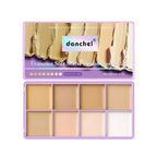 8-Shade Waterproof Cream Concealer Palette for Full Coverage