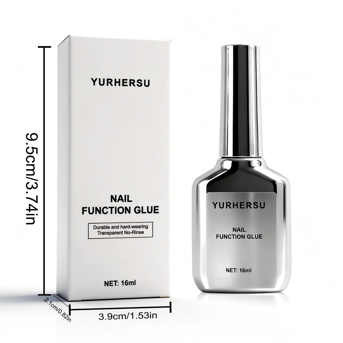 YURHERSU UV LED Nail Glue Strong Adhesive for Tips and Rhinestones