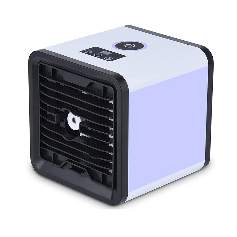 Portable Mini Air Cooler USB Desktop Fan with Humidifier and Night Light