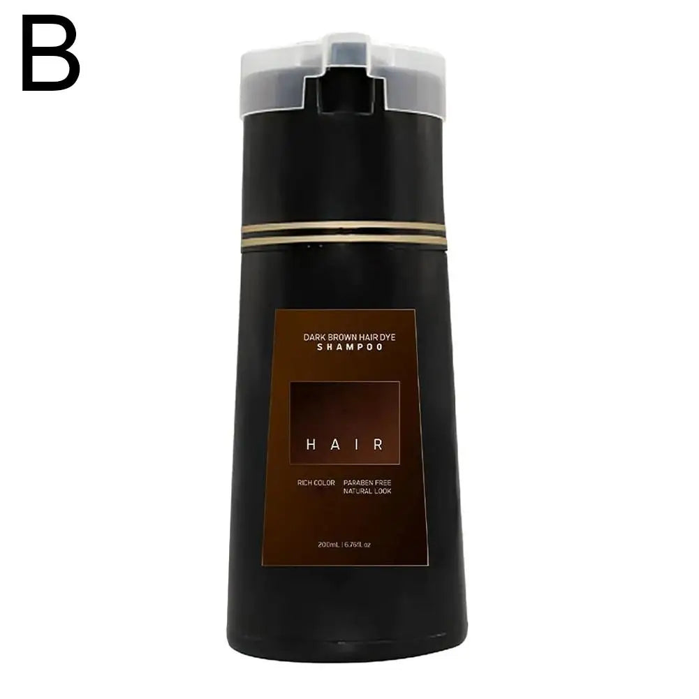 200ML Instant Hair Color Shampoo for Gray Hair Coverage