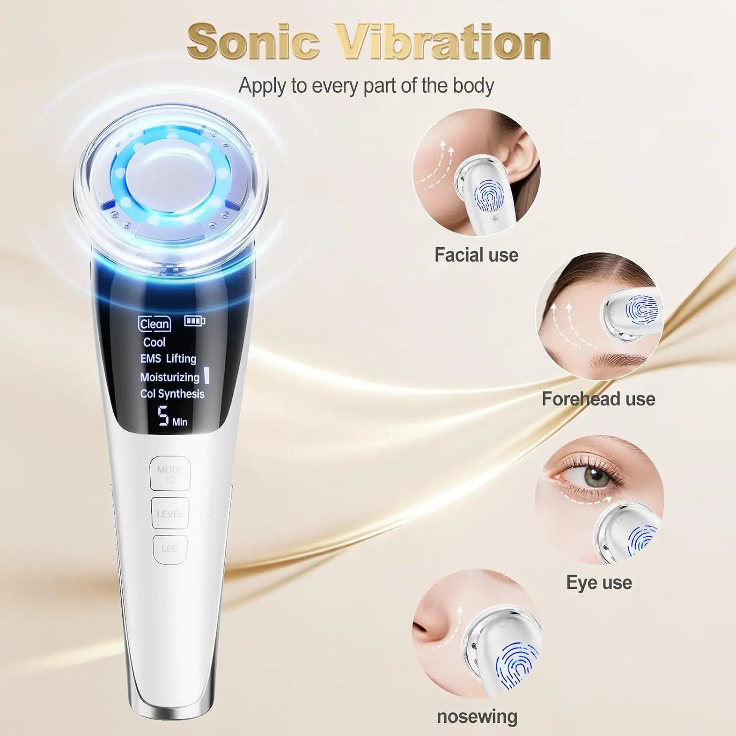 5-in-1 LED Micro-Current Facial Rejuvenation & Lifting Device - 10