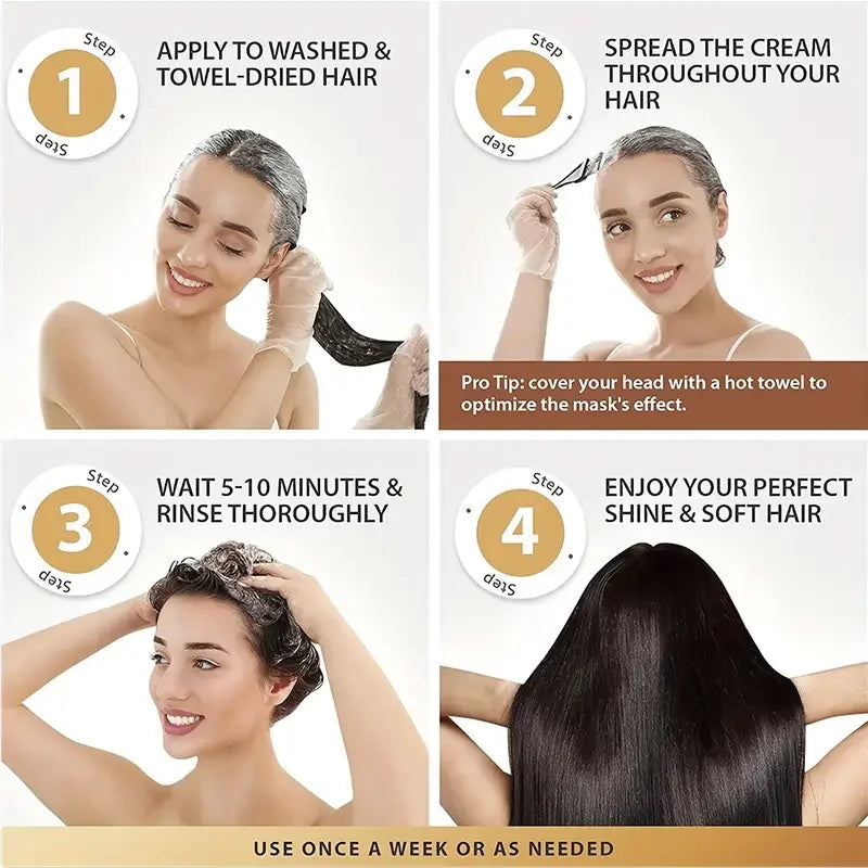 Collagen Keratin Hair Mask Deep Conditioning Treatment 100g - 6