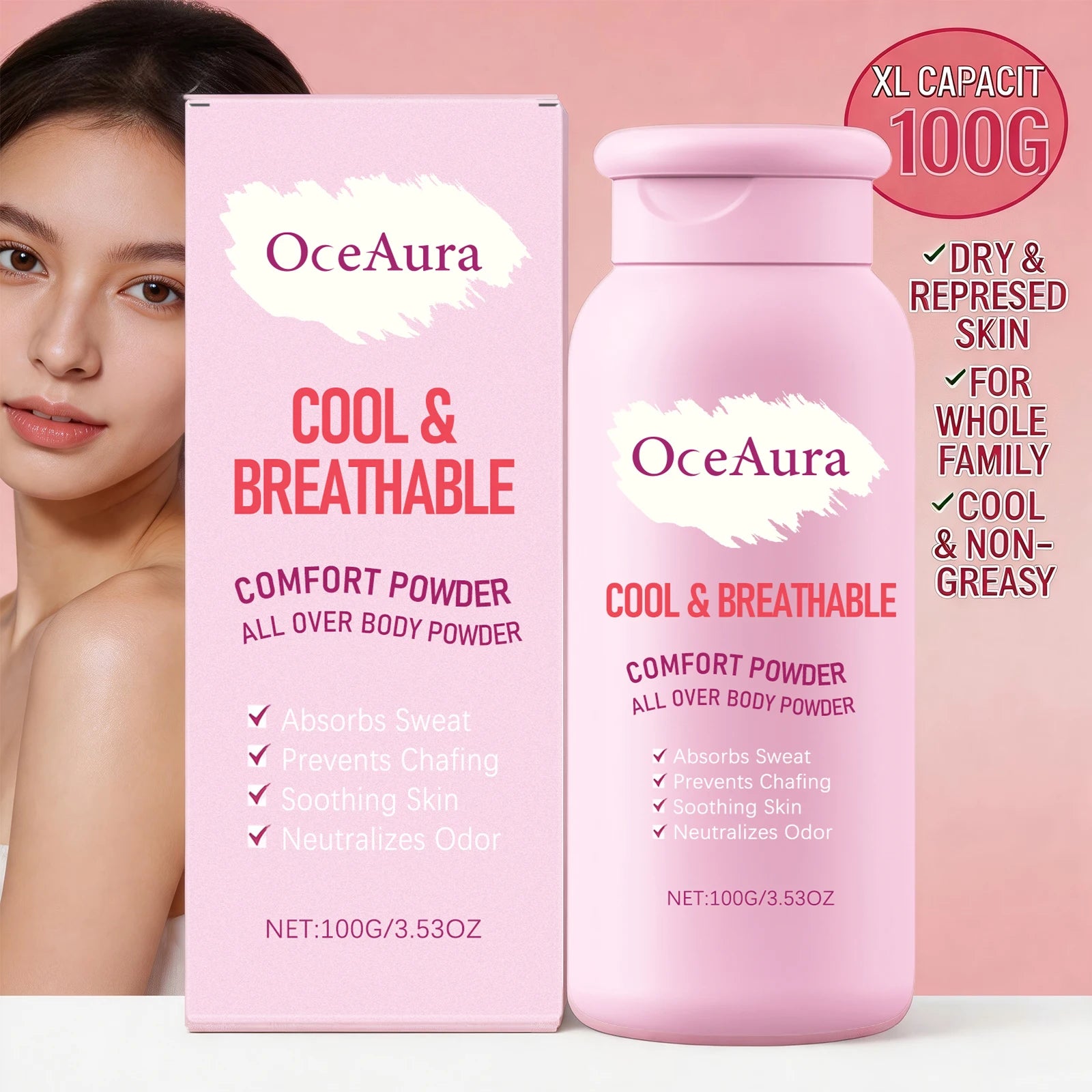 Cooling Sweat-Absorbing All-Over Body Powder - 1