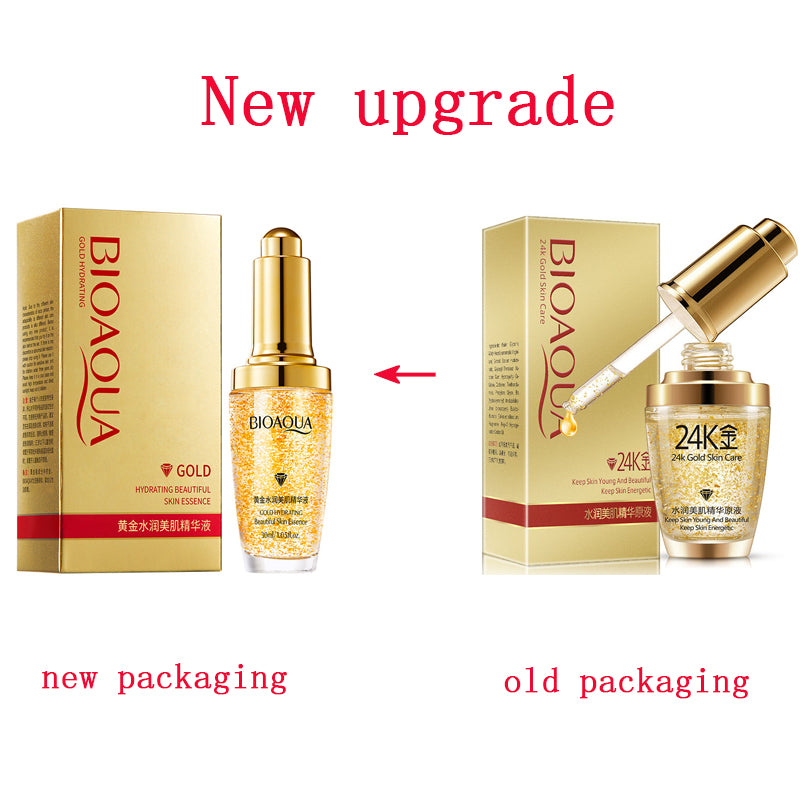 BIOAQUA 24K Gold Face Serum Anti Aging Hyaluronic Acid Skin Moisturizer - 7