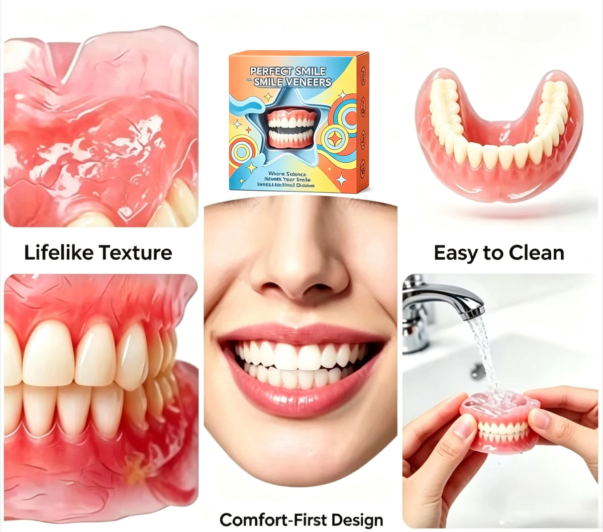 Cosmetic Teeth Veneers Kit for Natural Smile