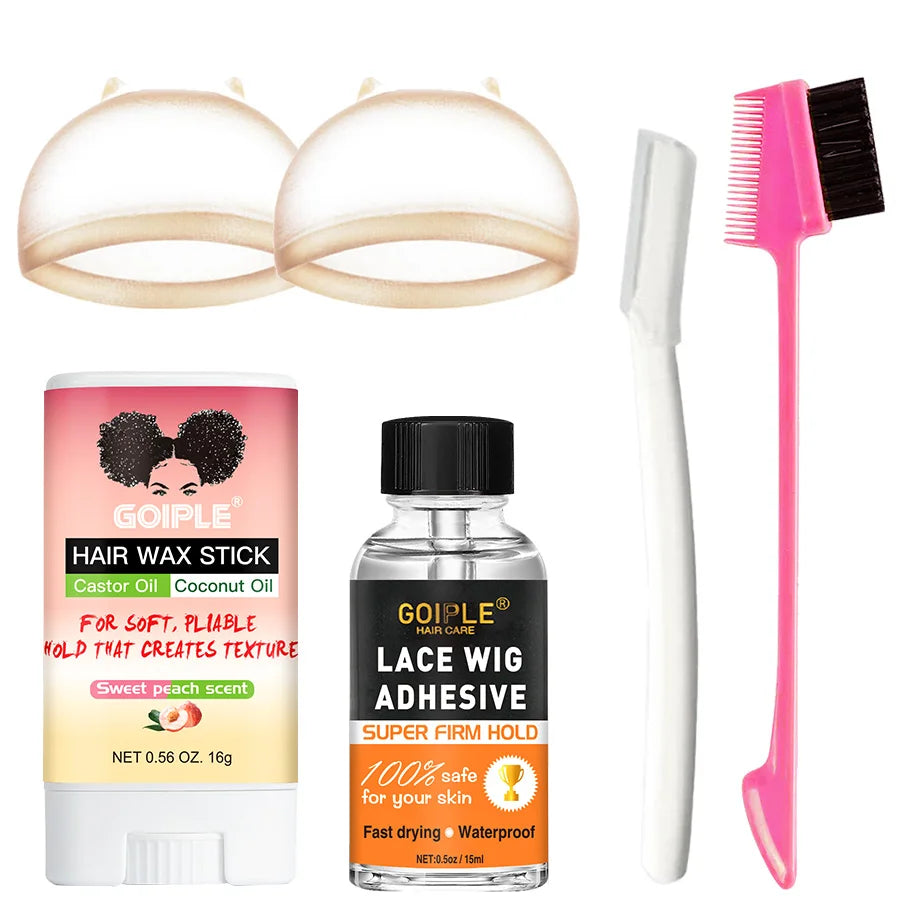 Goiple Hair Wax Stick and Lace Wig Adhesive Glue Styling Kit