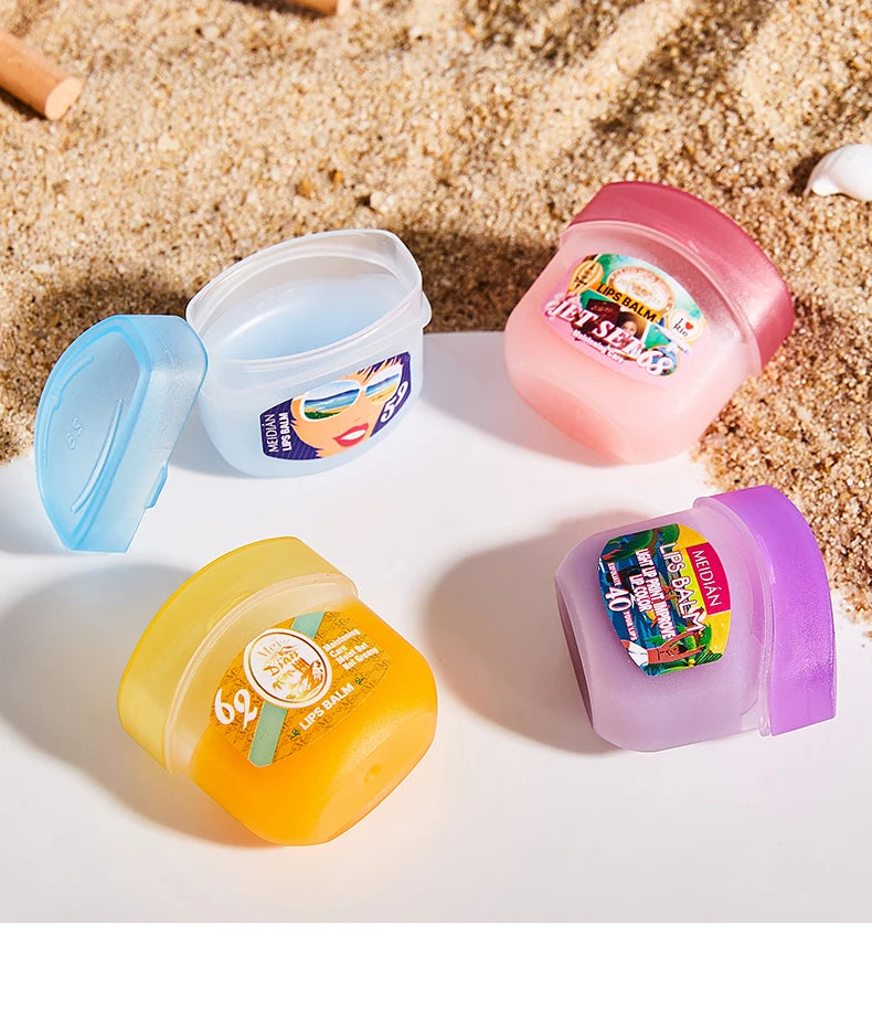 Meidian Fruity Lip Balm Set Moisturizing Lip Care Treatment