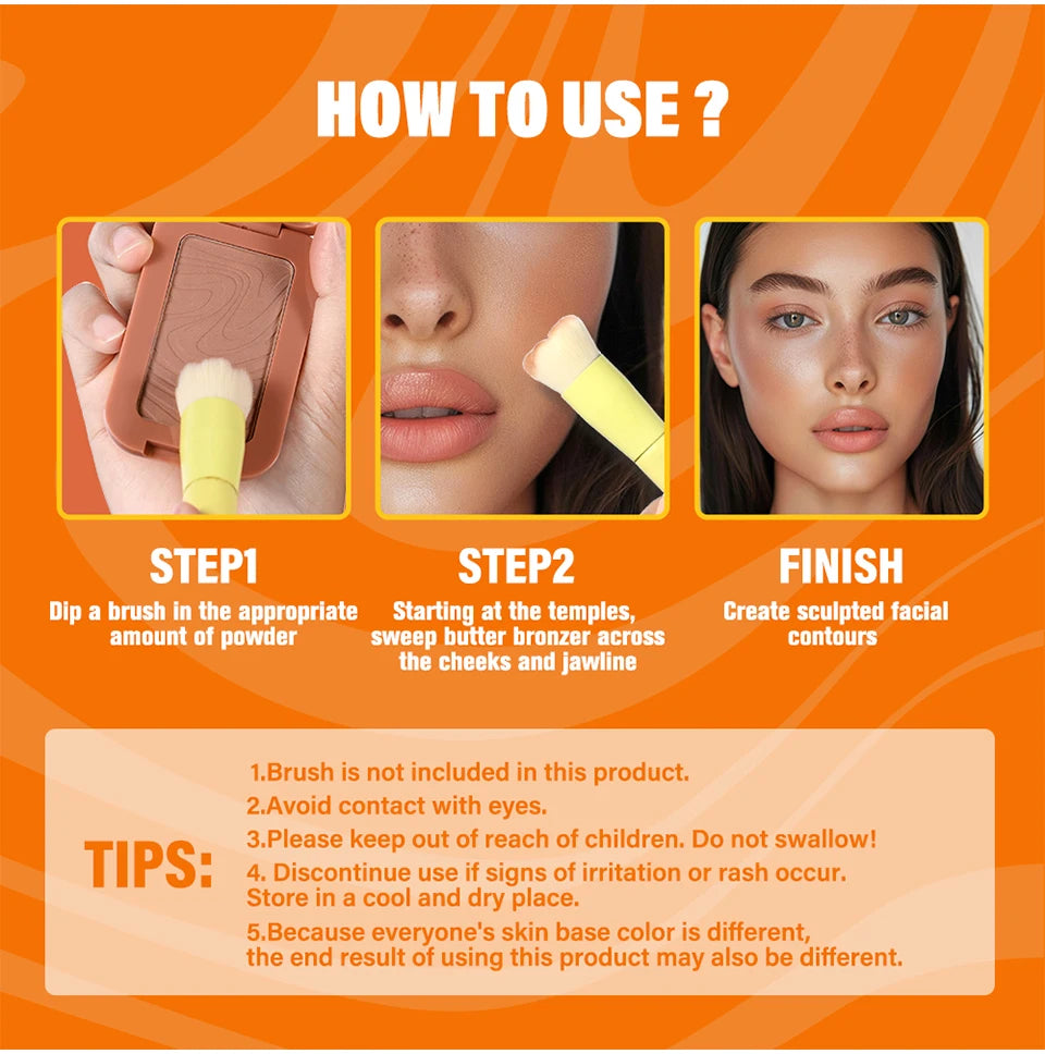 Waterproof Butter Bronzer for Face Contouring