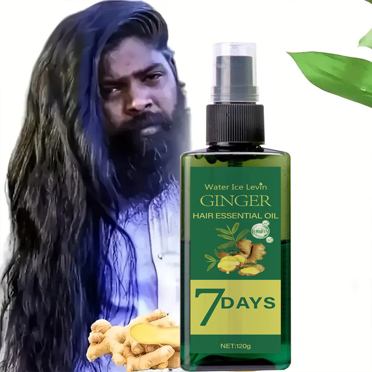 Ginger Hair Growth Oil with Biotin Scalp Treatment and Nourishing Serum - 9