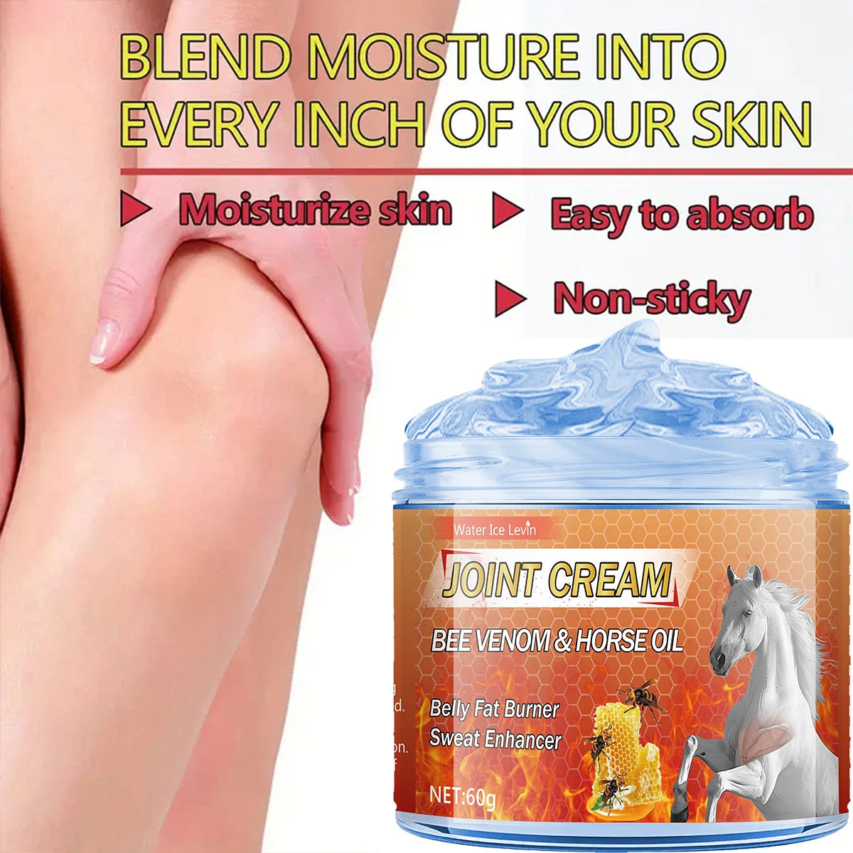Bee Venom and Horse Oil Joint Cream Moisturizing Recovery Balm 60g - 3
