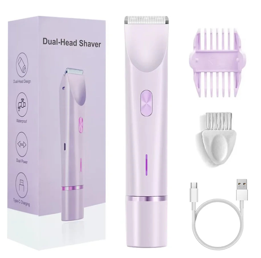 Electric Waterproof Shaver for Women Bikini and Body Hair Removal