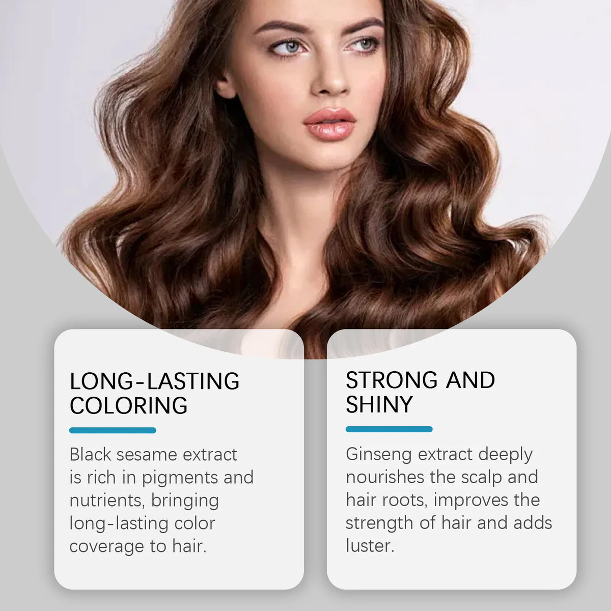 Instant Hair Color Dye Shampoo for Nourishing and Gray Coverage