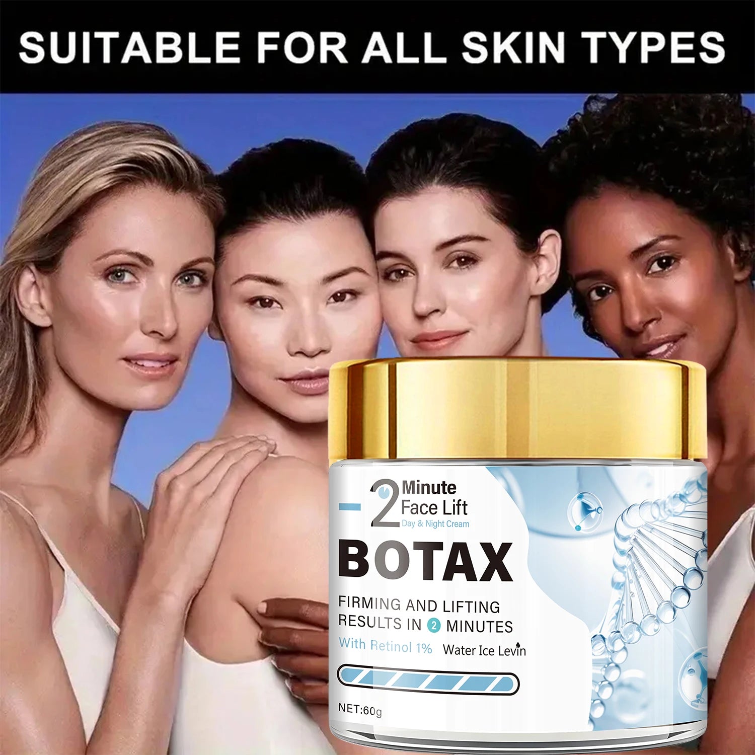 2 Minute Botax Face Lift Cream Hydrating Retinol Anti Aging Moisturizer - 7