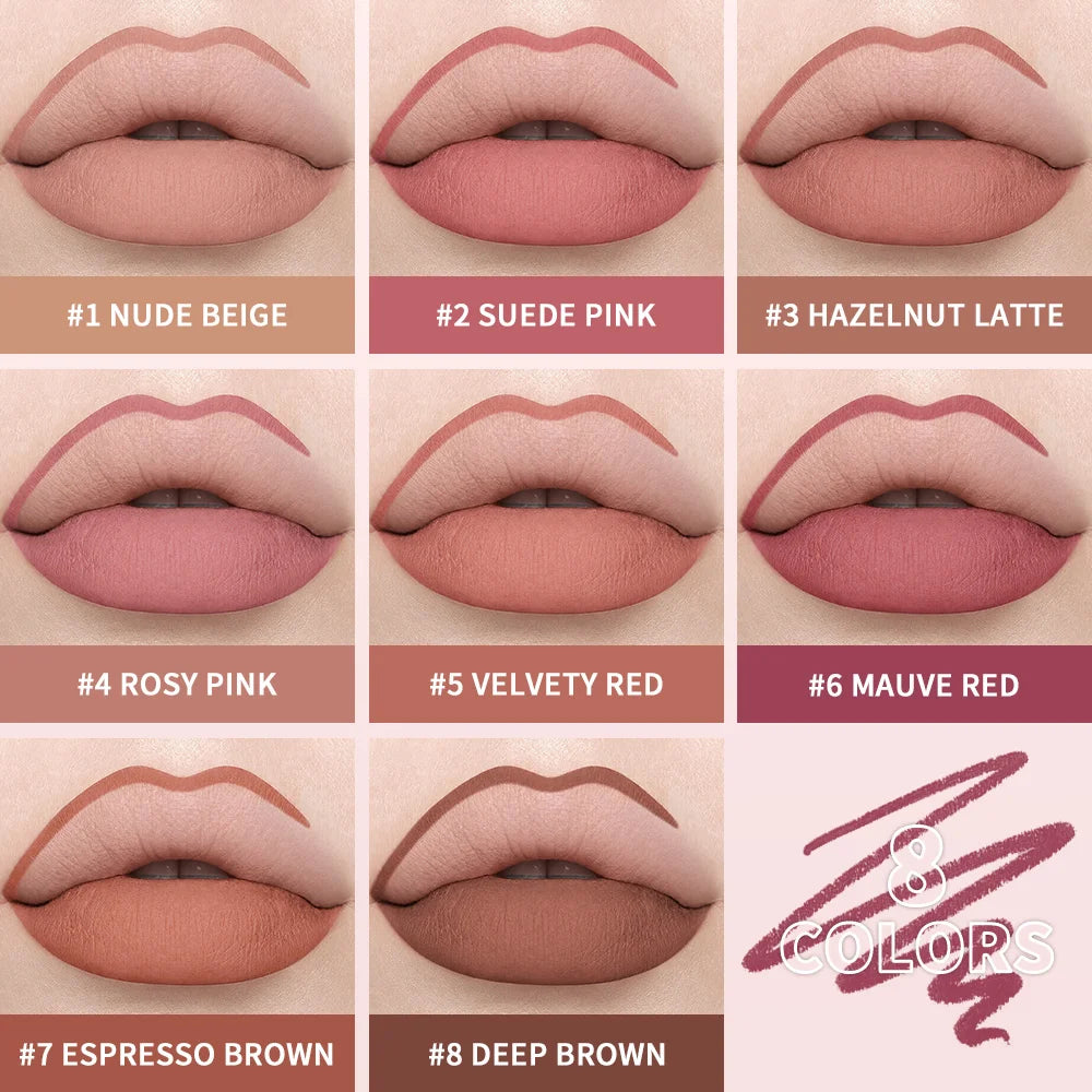 Waterproof Matte Lip Liner Pencil for Long-Lasting Lip Contouring