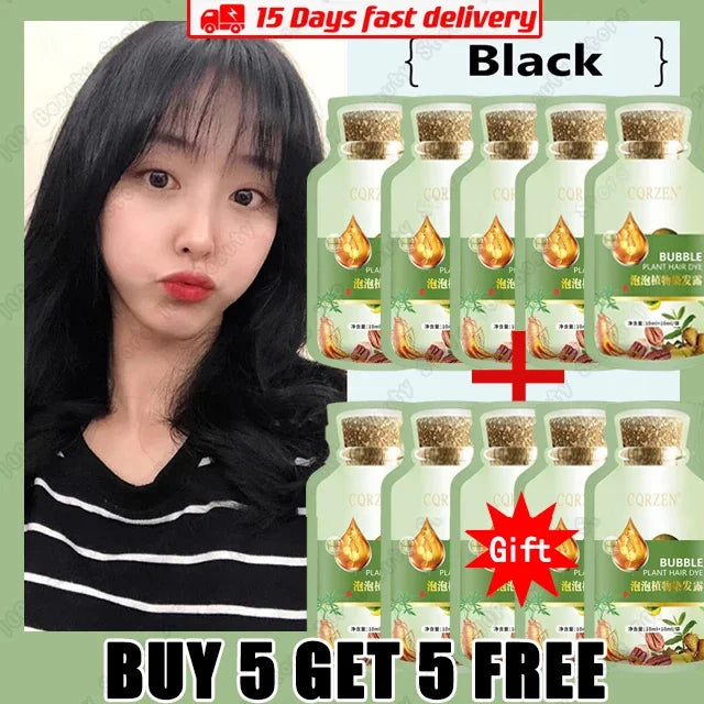 Natural Plant Herbal Extract Hair Dye Shampoo for Gray Hair Coverage - 17