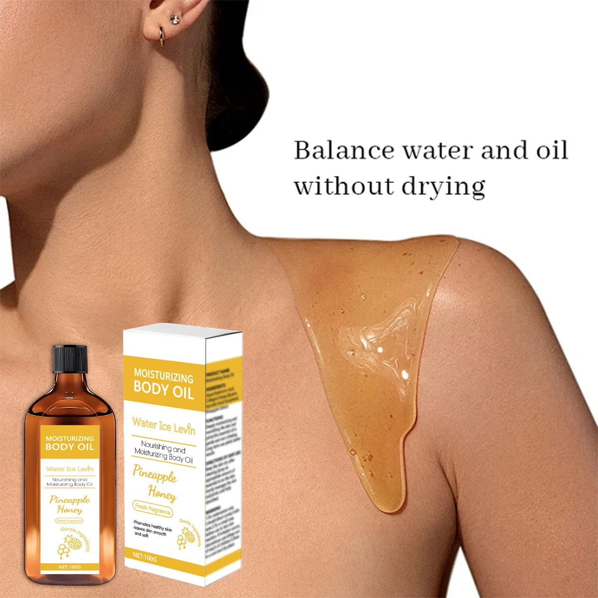 Pineapple Honey Moisturizing Body Oil Hydrating Skincare Treatment