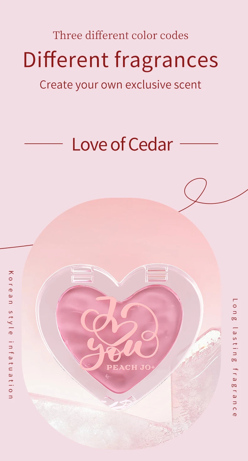 Solid Perfume Heart Tin Portable Fragrance Balm for Travel and Dating - 14