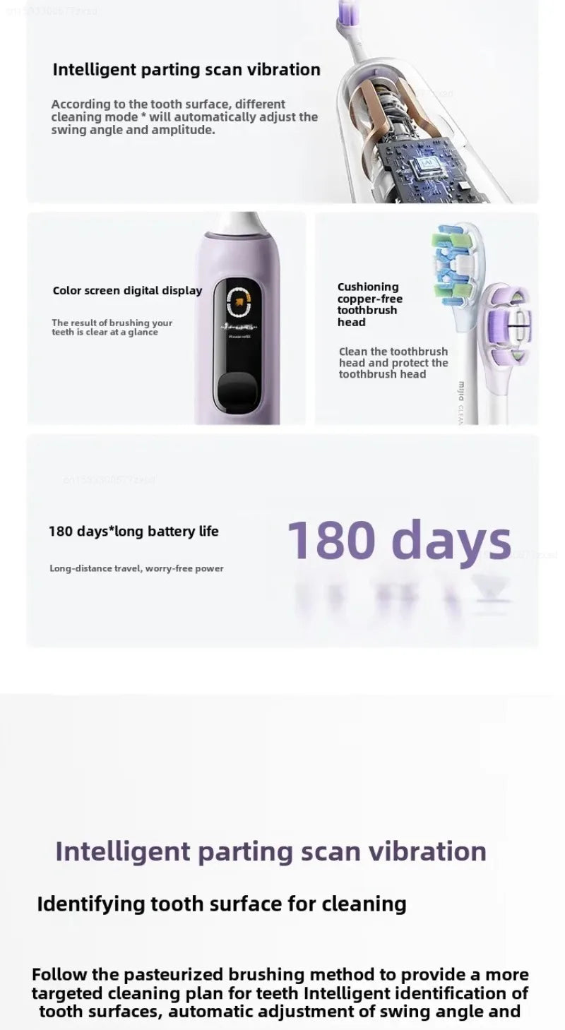 Mijia Sonic Electric Toothbrush Pro Intelligent Rechargeable Toothbrush - 8
