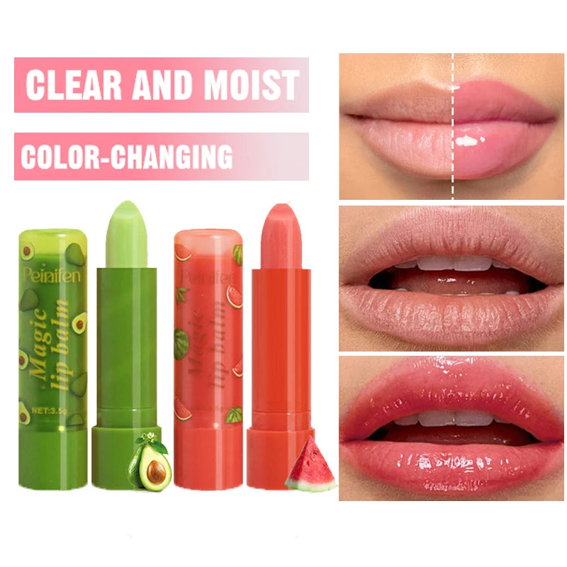 Peinifen Fruit Magic Lip Balm Set Color Changing Moisturizing Lipstick