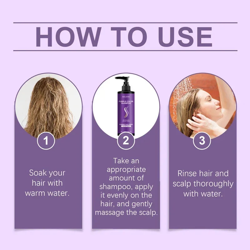 Purple Toning Shampoo for Blonde and Gray Hair 100ml