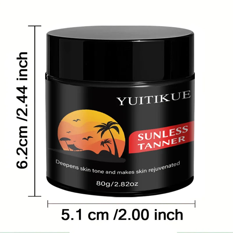 Yuitikue Sunless Tanner Cream 80g Self Tanning Bronzer for Face and Body - 10