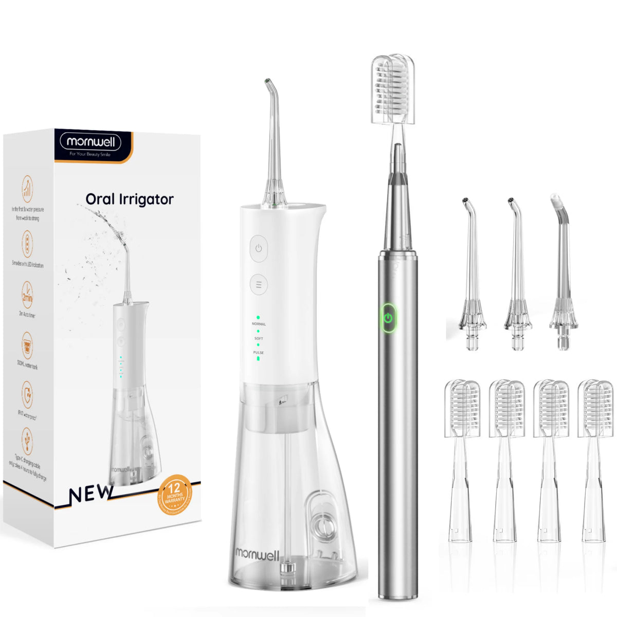 Rechargeable Water Flosser and Electric Toothbrush Dental Care Kit