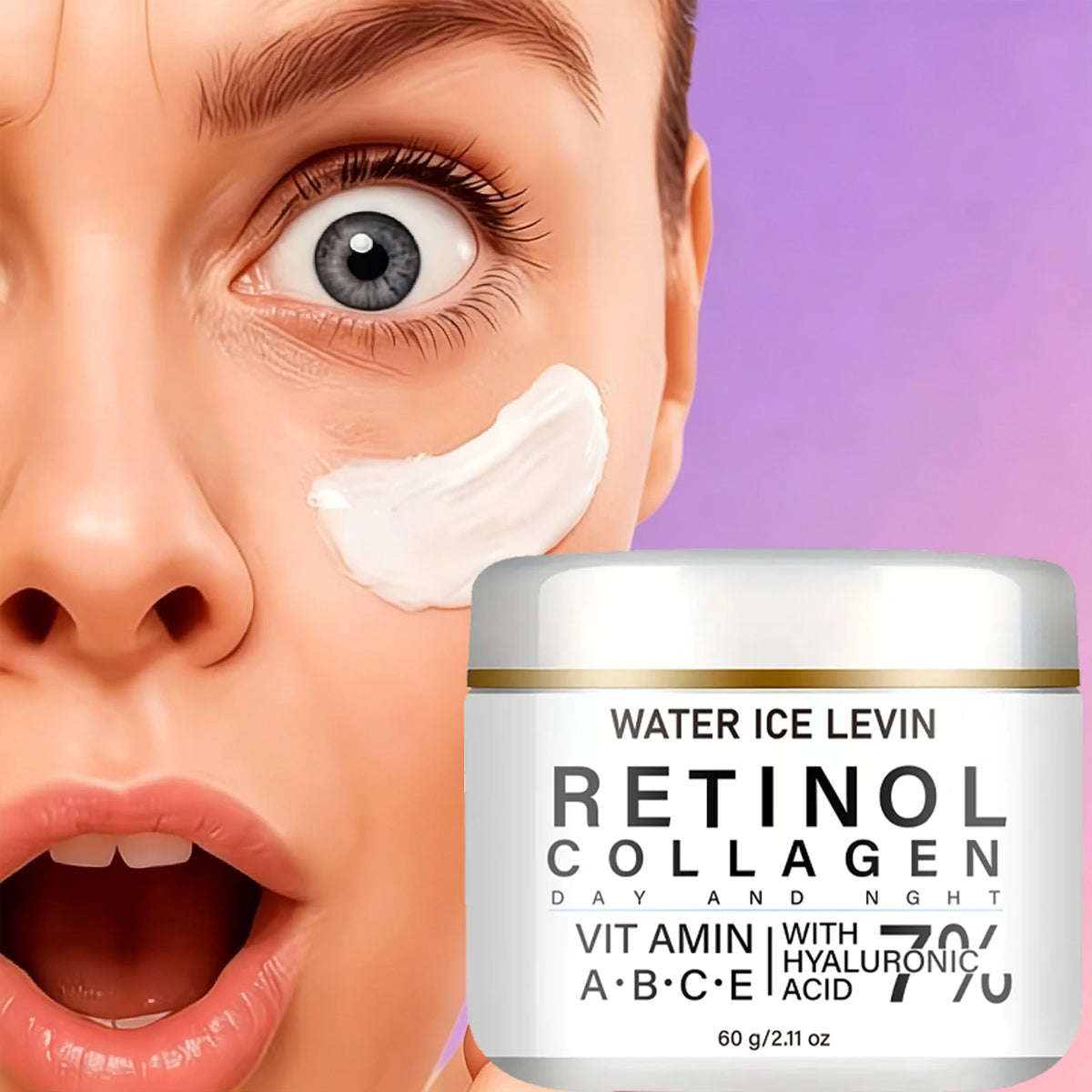 Retinol Collagen Face Cream Moisturizer with Hyaluronic Acid Vitamins