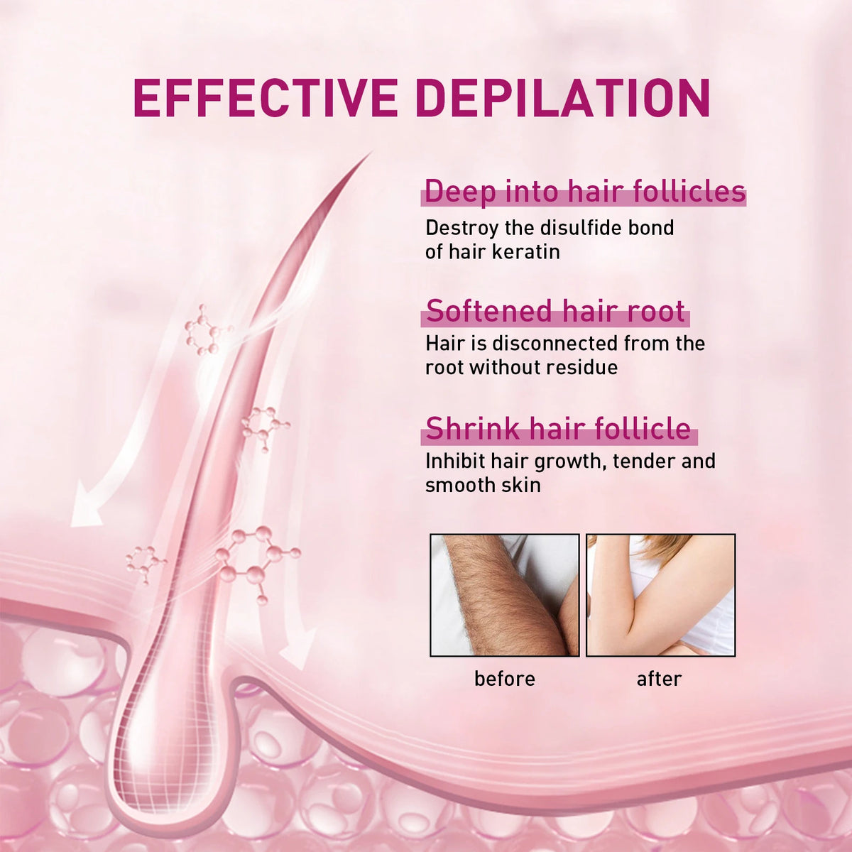 Painless Hair Removal Cream for Sensitive Skin