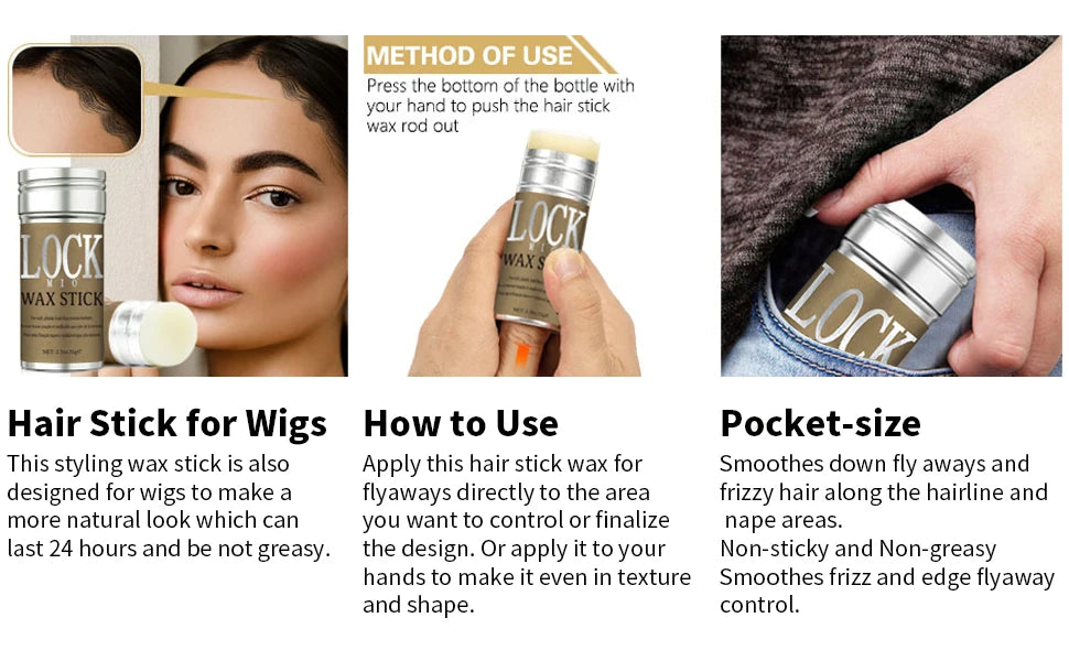 Coconut Oil Hair Wax Stick for Edge Control and Styling - 8