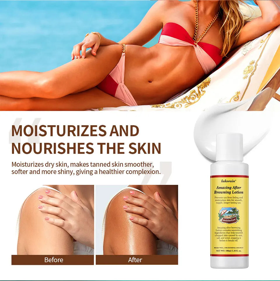 Sunless Tanning Body Lotion for Deep Bronze Glow