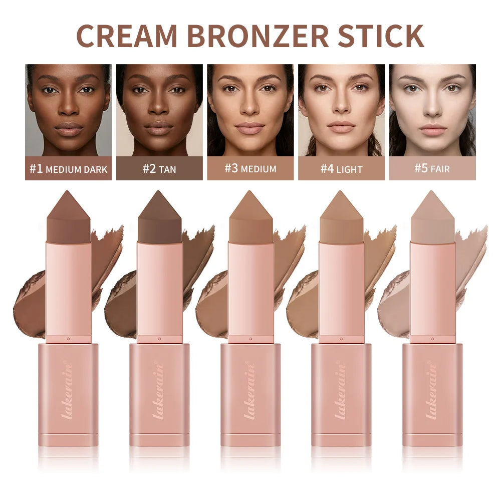 Cream Bronzer and Contour Stick for Sculpted Face Makeup - 1